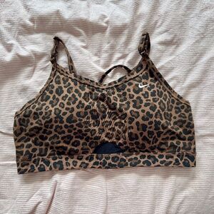 Nike leopard print sports bra